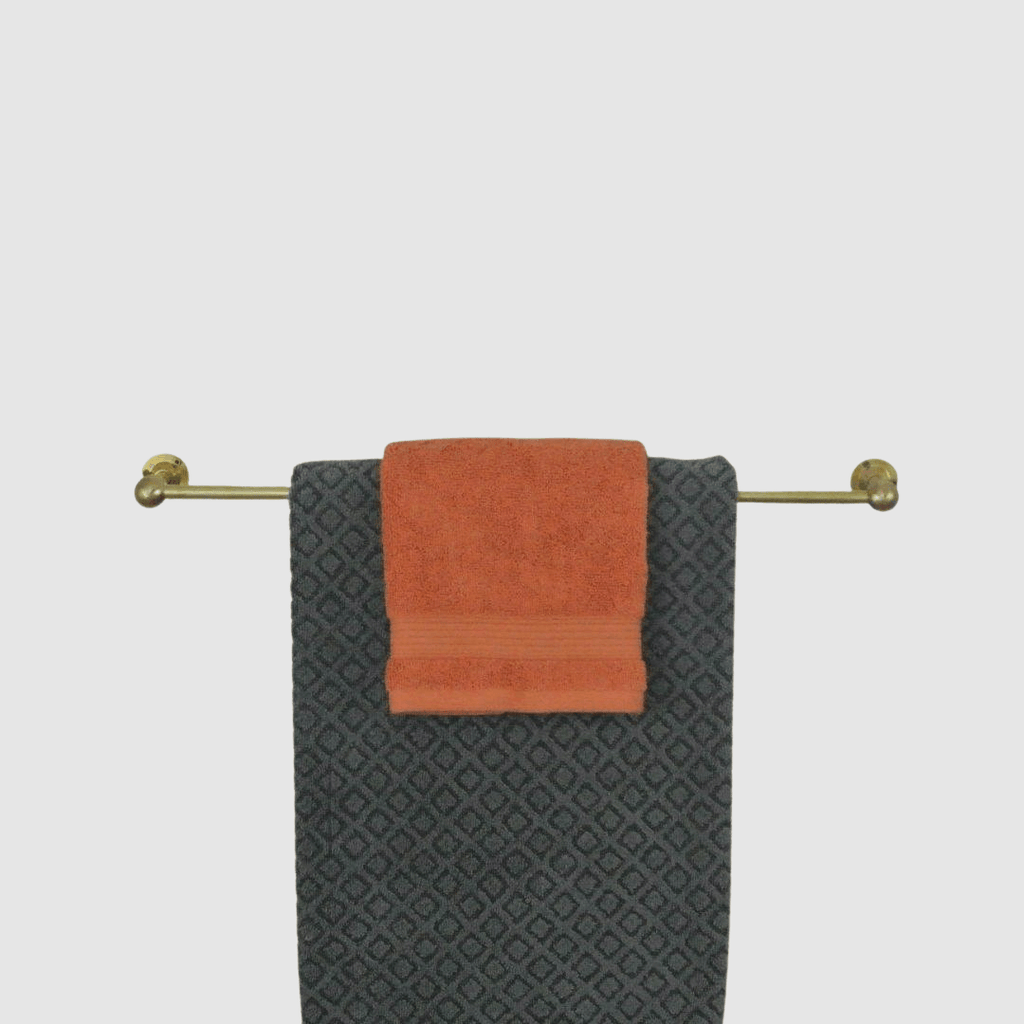 Engraved Brass Towel Bar for Bathroom Moroccan Handmade Towel Rod 
