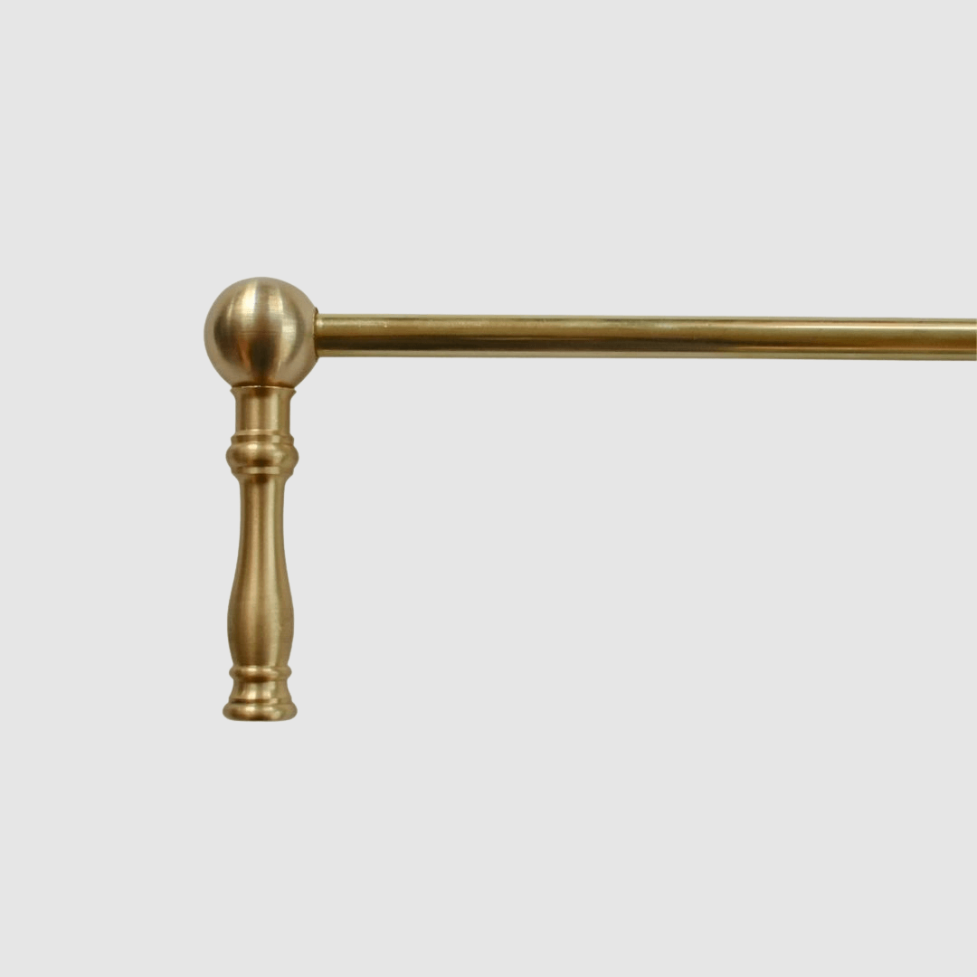 Brass Gallery Fiddle Rail - BESPOKE + 6mm Diameter Rod, REAL BRASS
