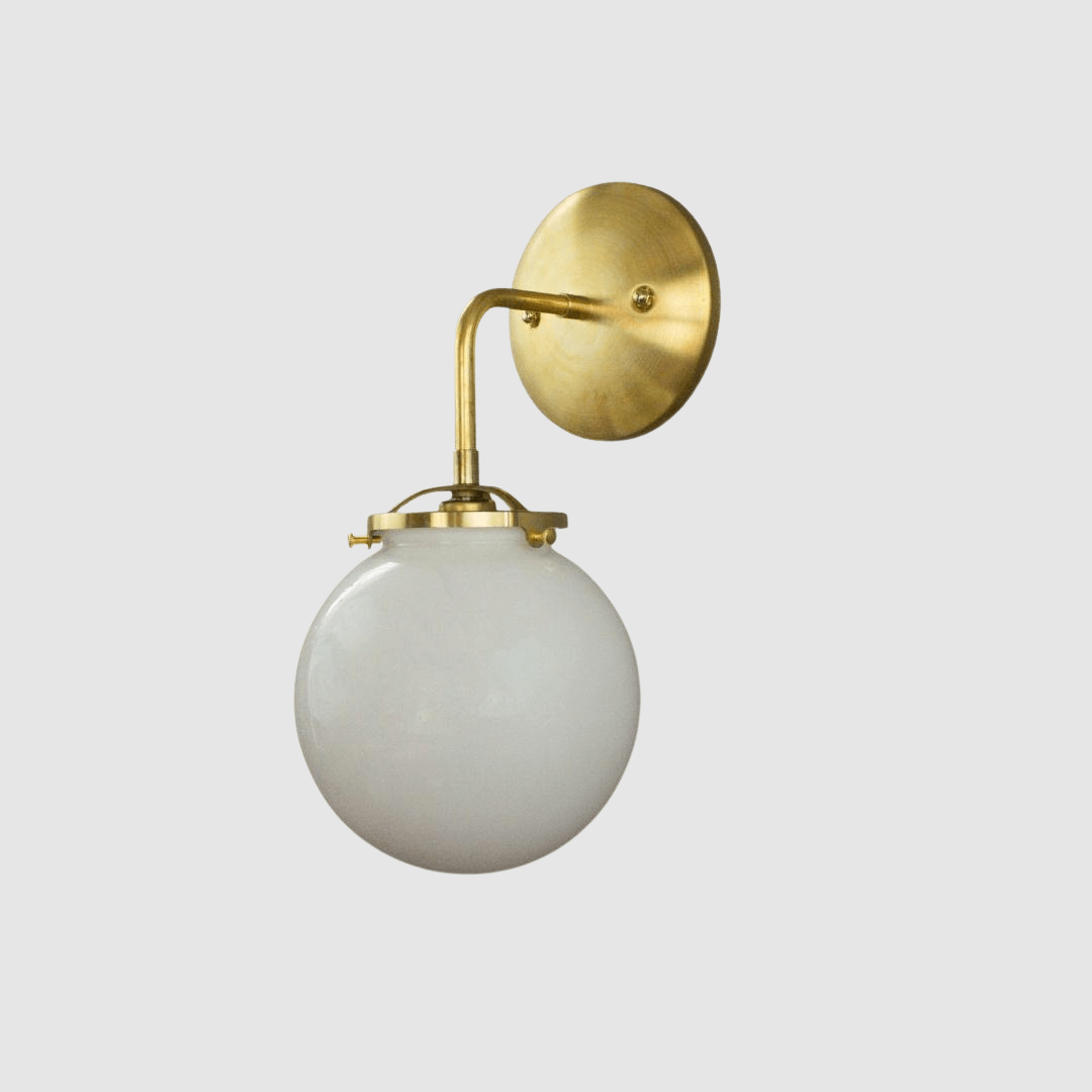 Brass And Glass Sconce