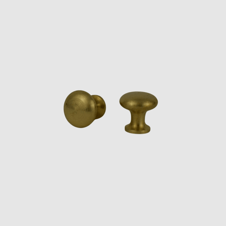 Mini Mushroom Brass Drawer Knob - Pair - Pepe & Carols