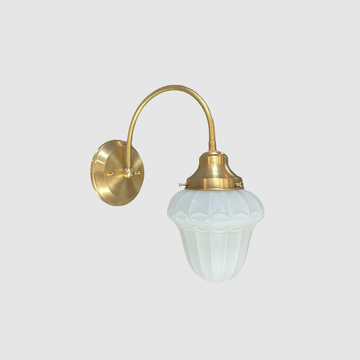 Antique Frosted Acorn Arch Sconce