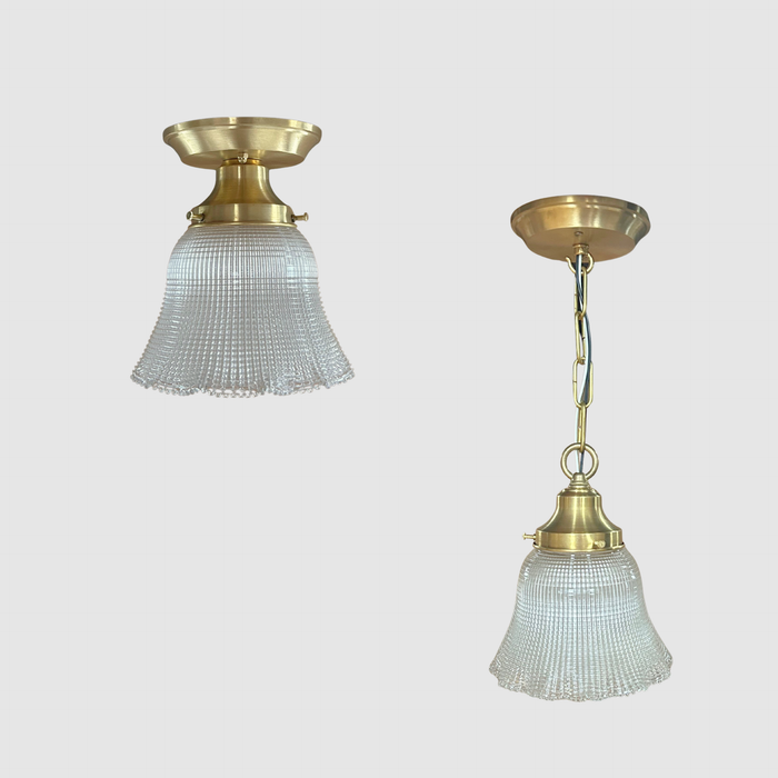 Antique Holophane Ceiling Light Fixture