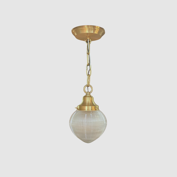 Antique Holophane Teardrop Light Fixture