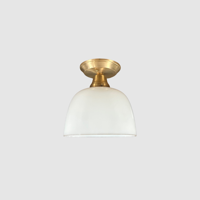 Milk Glass Dome Light Fixture