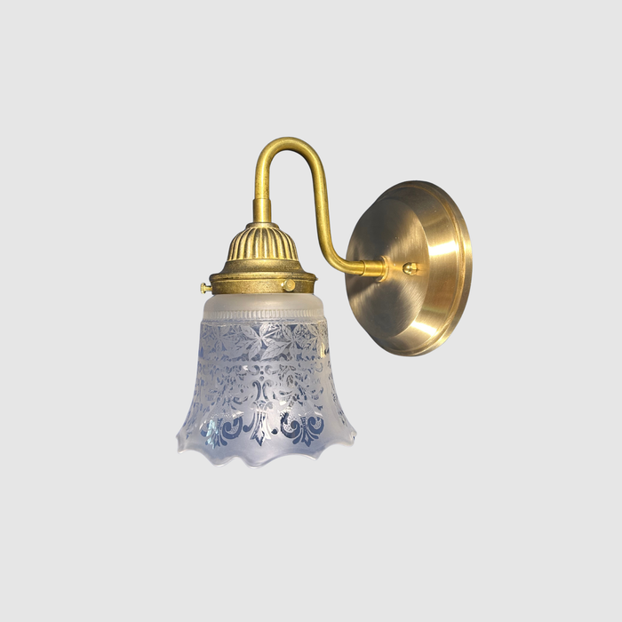 Antique Etched Pin Up Sconce