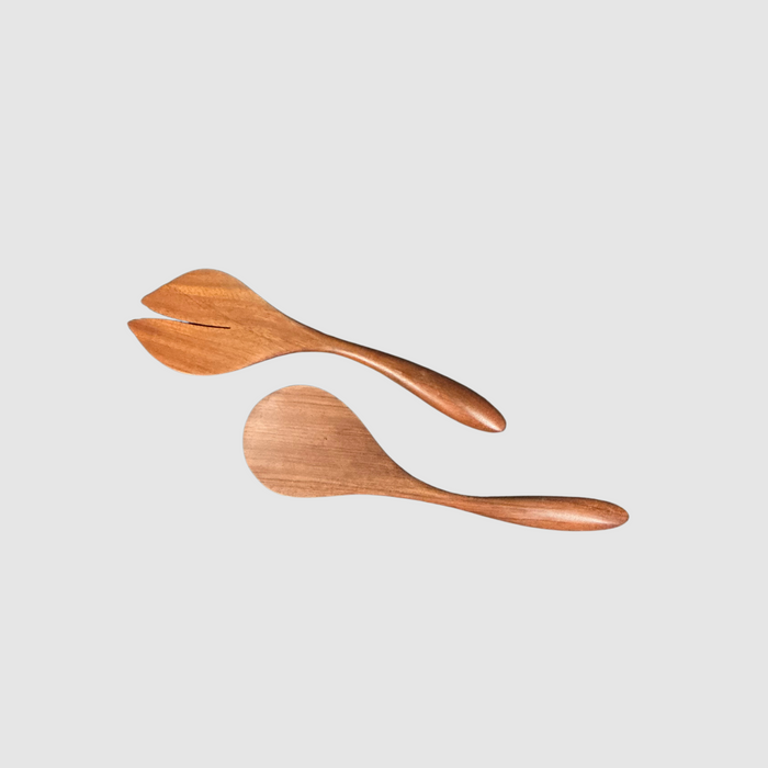 Vintage Teak Salad Serveware Set