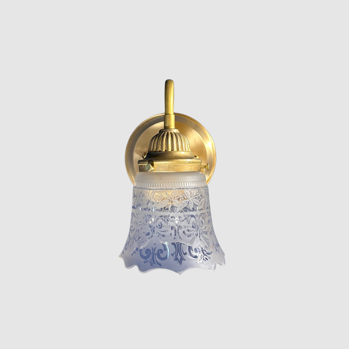 Antique Etched Pin Up Sconce