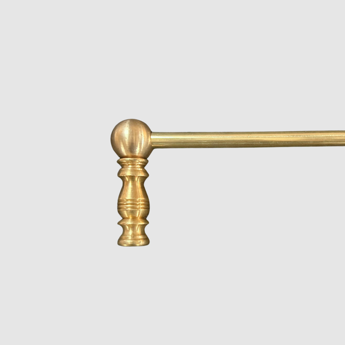 Ribbed Brass Gallery Shelf Rail