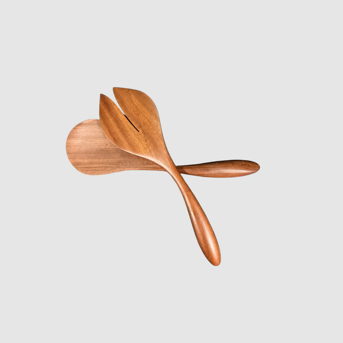 Vintage Teak Salad Serveware Set