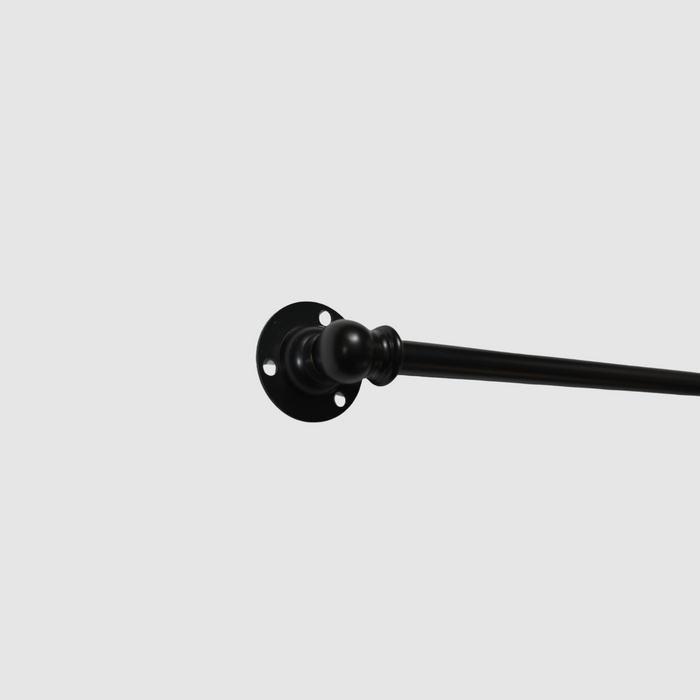 Matte Black Cafe Curtain Rod