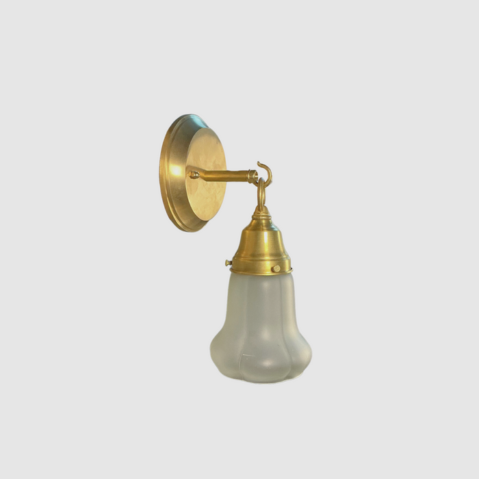 Antique Frosted Bell Wall Sconce