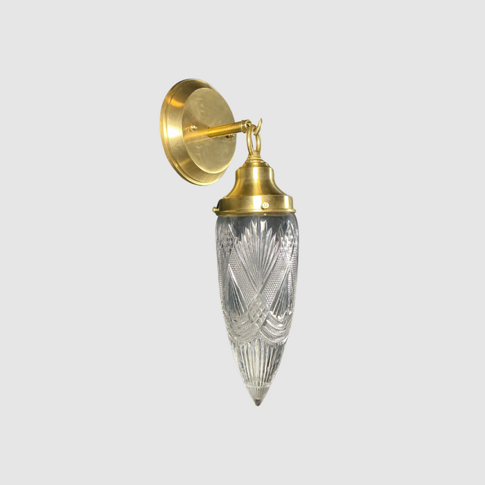 Antique Diamond Pressed Teardrop Wall Sconce