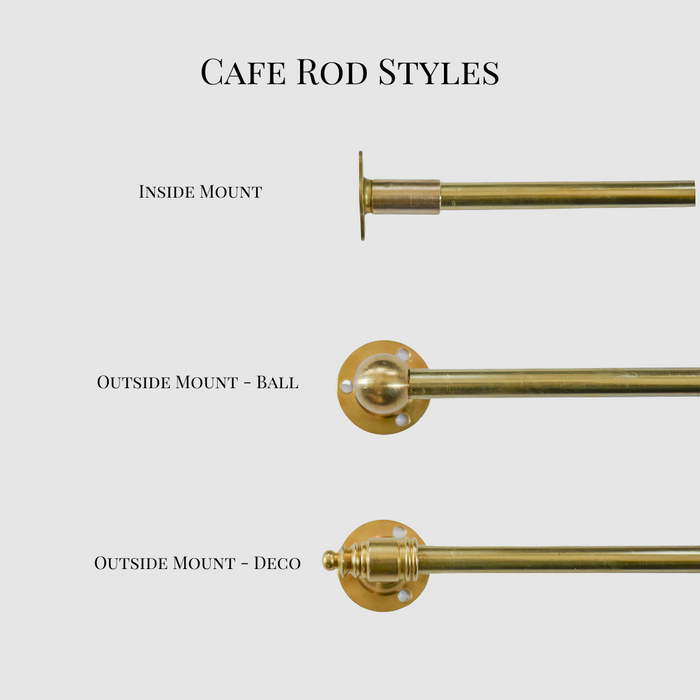 Double Brass Cafe Curtain Rod