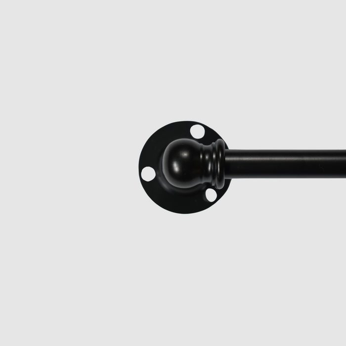 Matte Black Cafe Curtain Rod