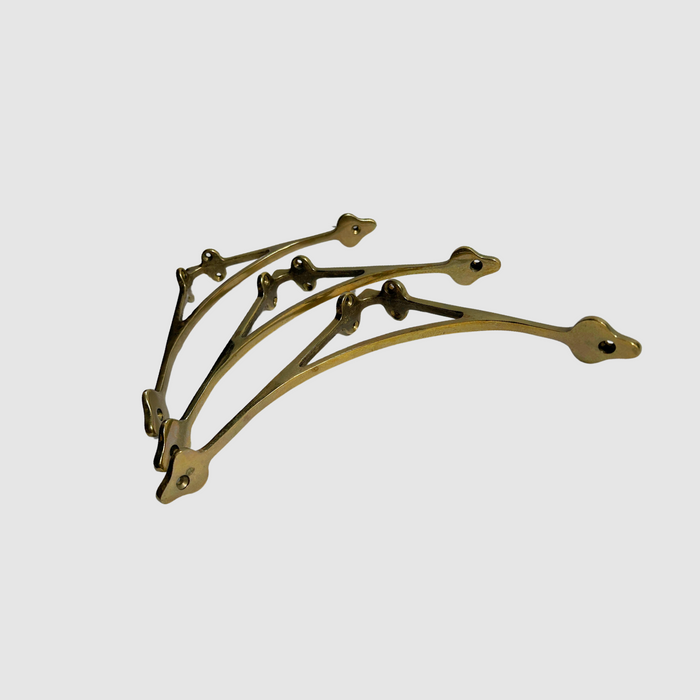 Antique Brass Shelf Brackets - Set of 3