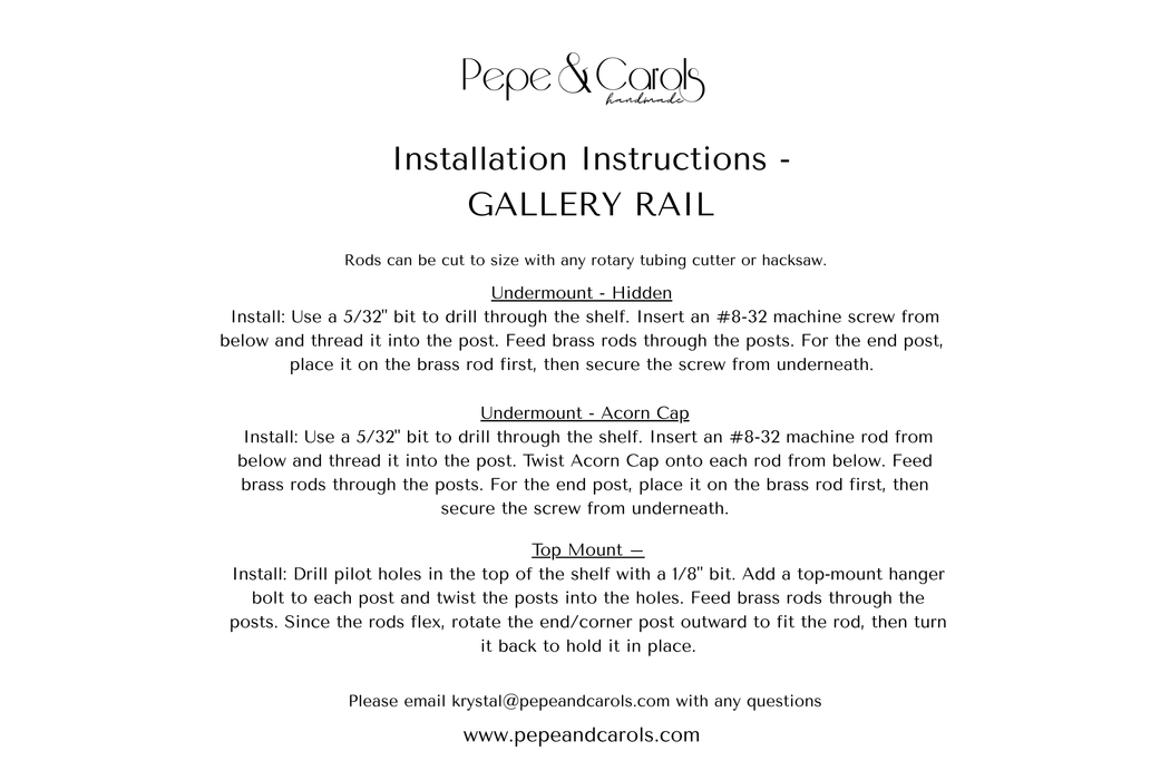 Chunky Modern Brass Gallery Shelf Rail