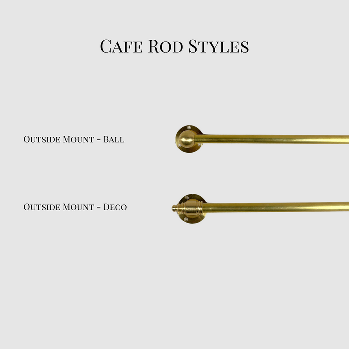 Double Brass Cafe Curtain Rod