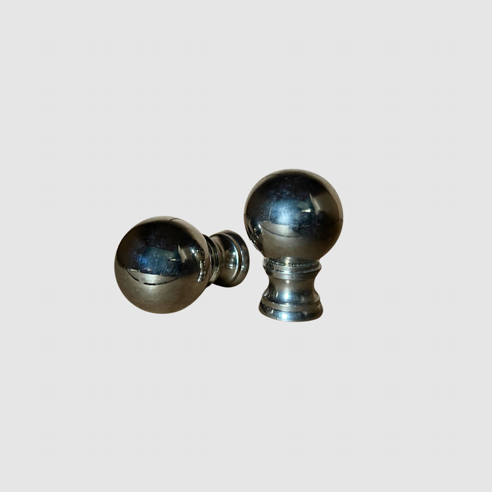 Polished Nickel Large Classic Ball Drawer Knob - Pair