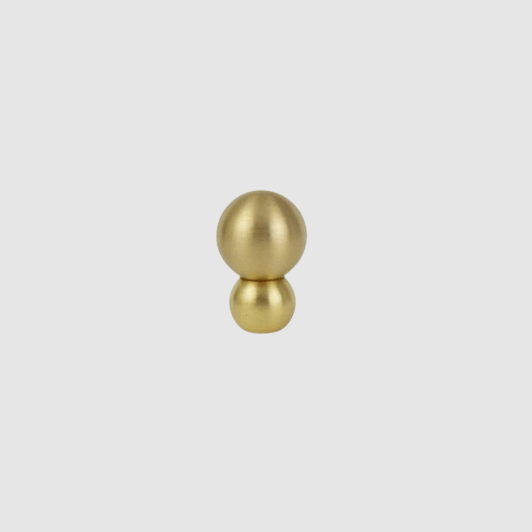 Modern Brass Ball Knob - Pair - Pepe & Carols