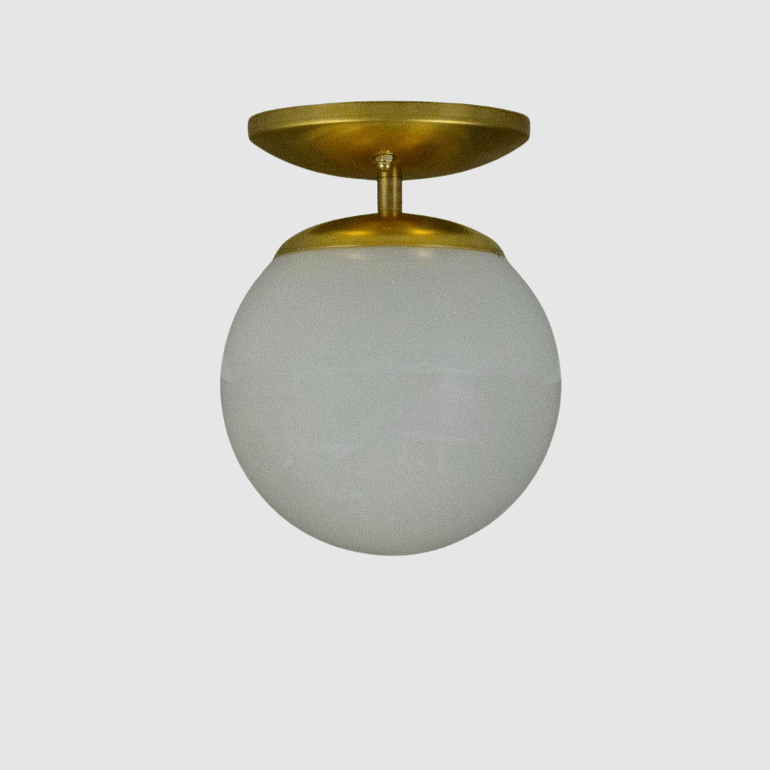 Mini Mid Century Glass Orb Light Fixture - Pepe & Carols