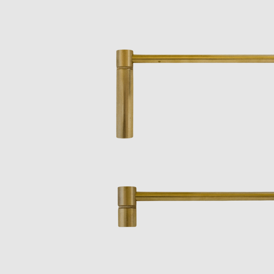 Chunky Modern Brass Gallery Shelf Rail - Pepe & Carols