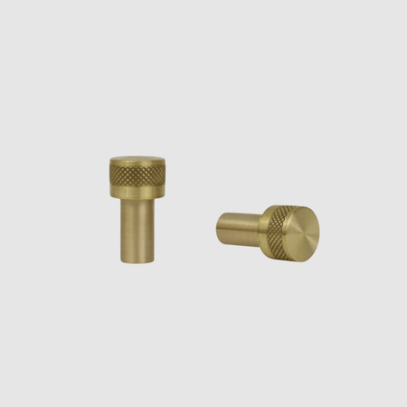 Brass Modern Diamond Edge Drawer Pull / Knob - Pair - Pepe & Carols