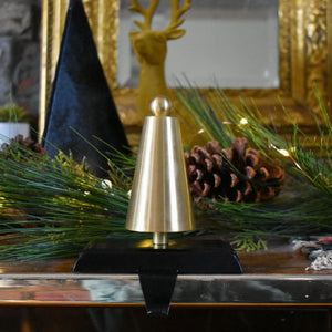 Solid Brass Christmas Tree Stocking Holder - Pepe & Carols