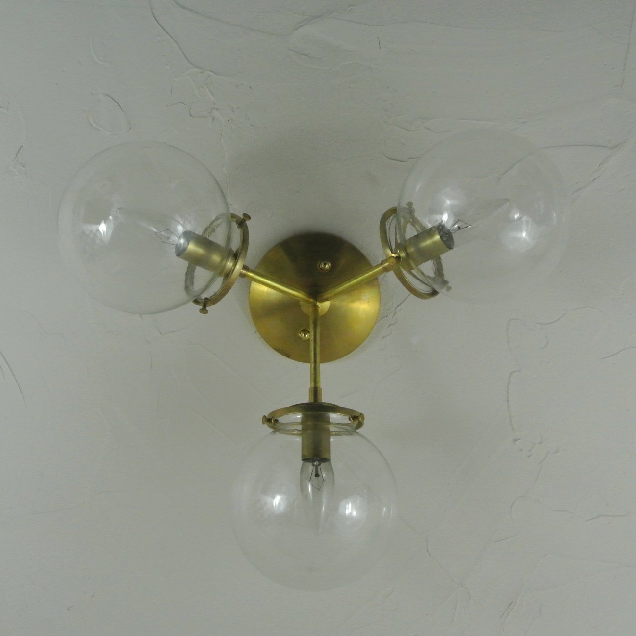 Glass Globe Tripod Flush Mount Light - Pepe & Carols