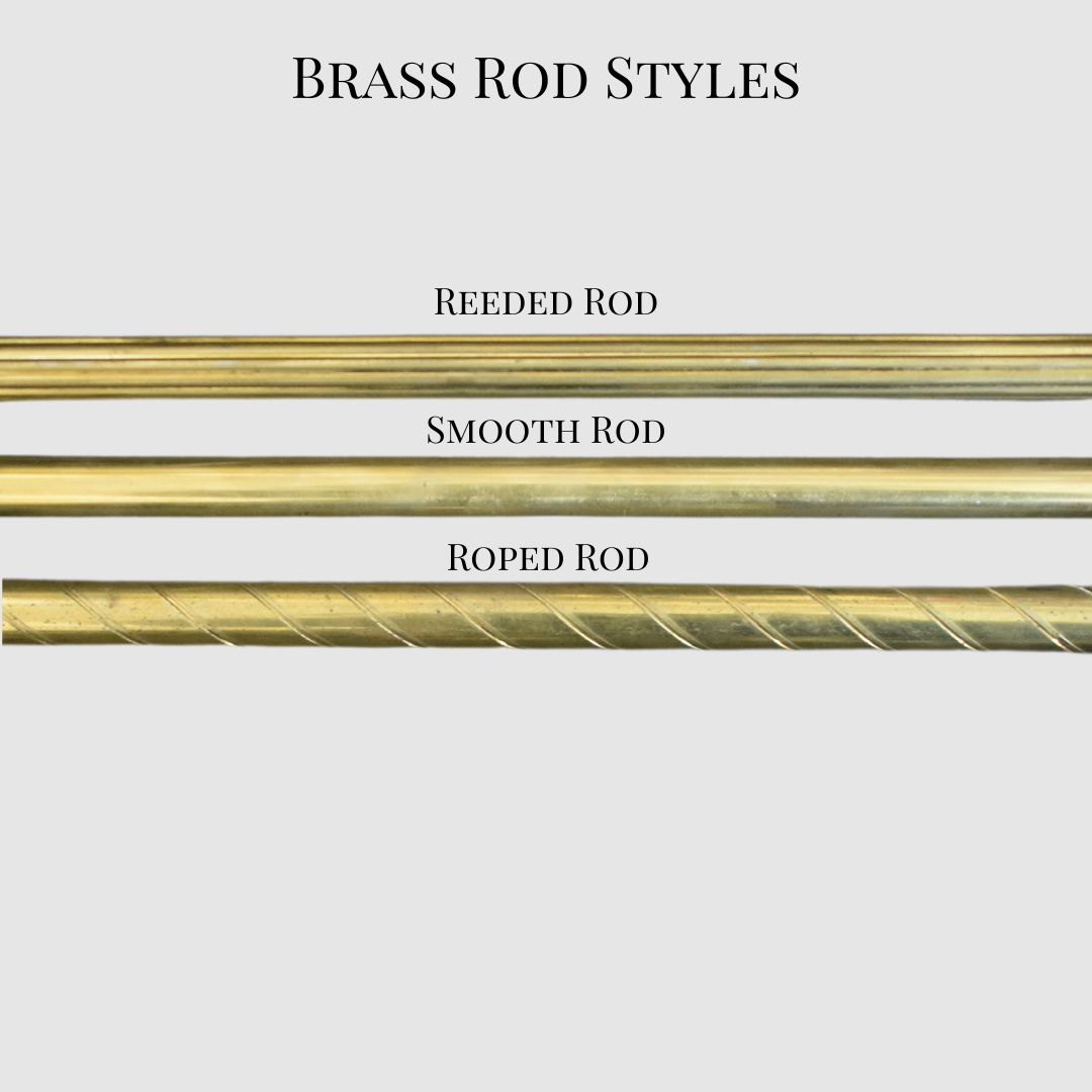 Solid Brass Cafe Curtain Rod