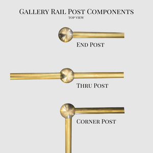 Modern Brass Gallery Shelf Rail - Pepe & Carols