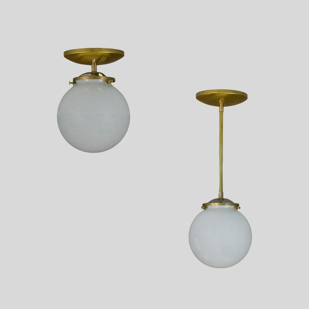 Petite Glass Globe Light Fixture - Pepe & Carols