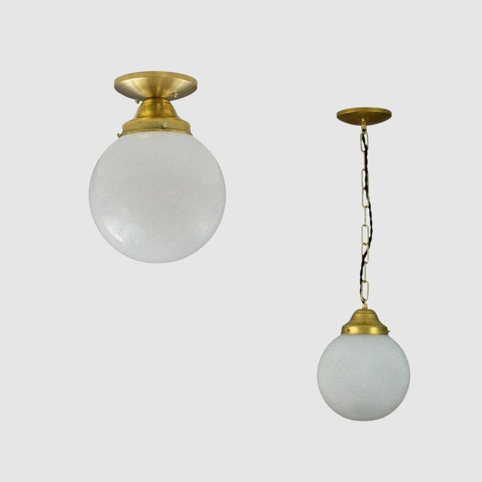 Large Glass Globe Light Fixture - Pepe & Carols