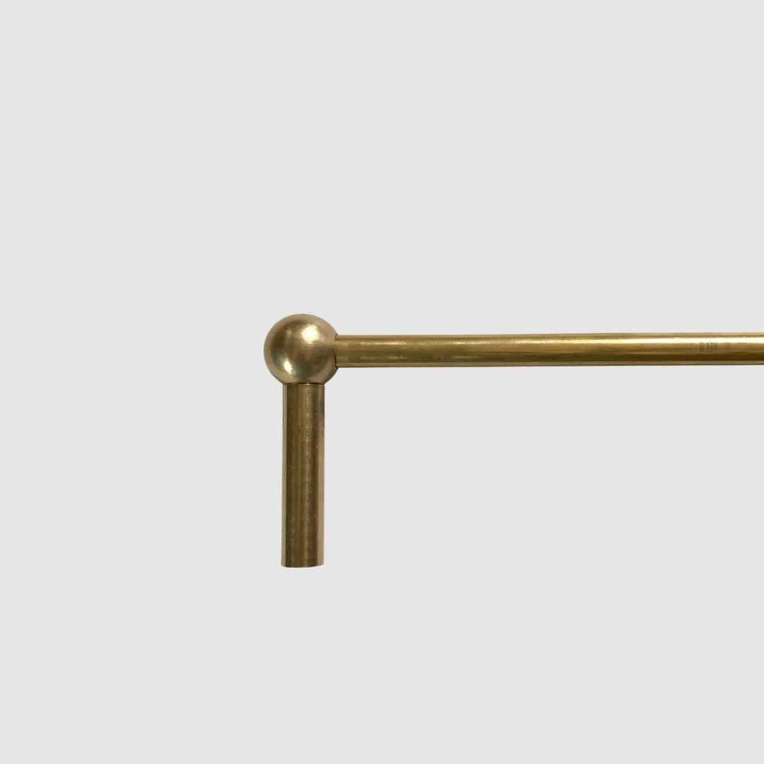 Modern Ball Brass Gallery Shelf Rail - Pepe & Carols