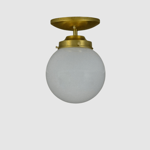 QUICK SHIP - Traditional Glass Globe Flush Mount Light - Pepe & Carols