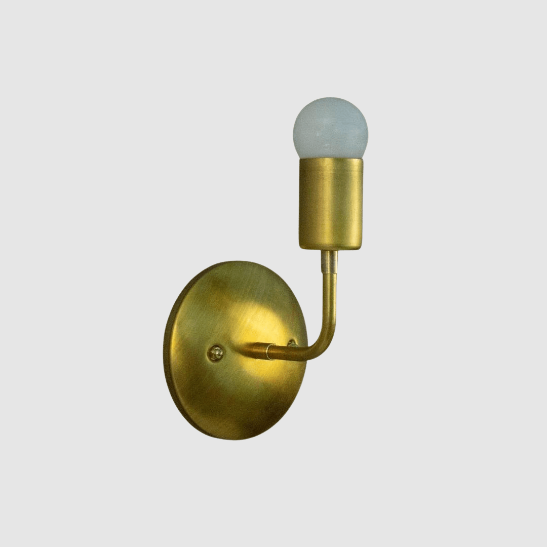 Bare Bulb Wall Sconce with 90 Degree Arm - Pepe & Carols
