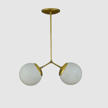 Mid Century Double Light Fixture - Pepe & Carols