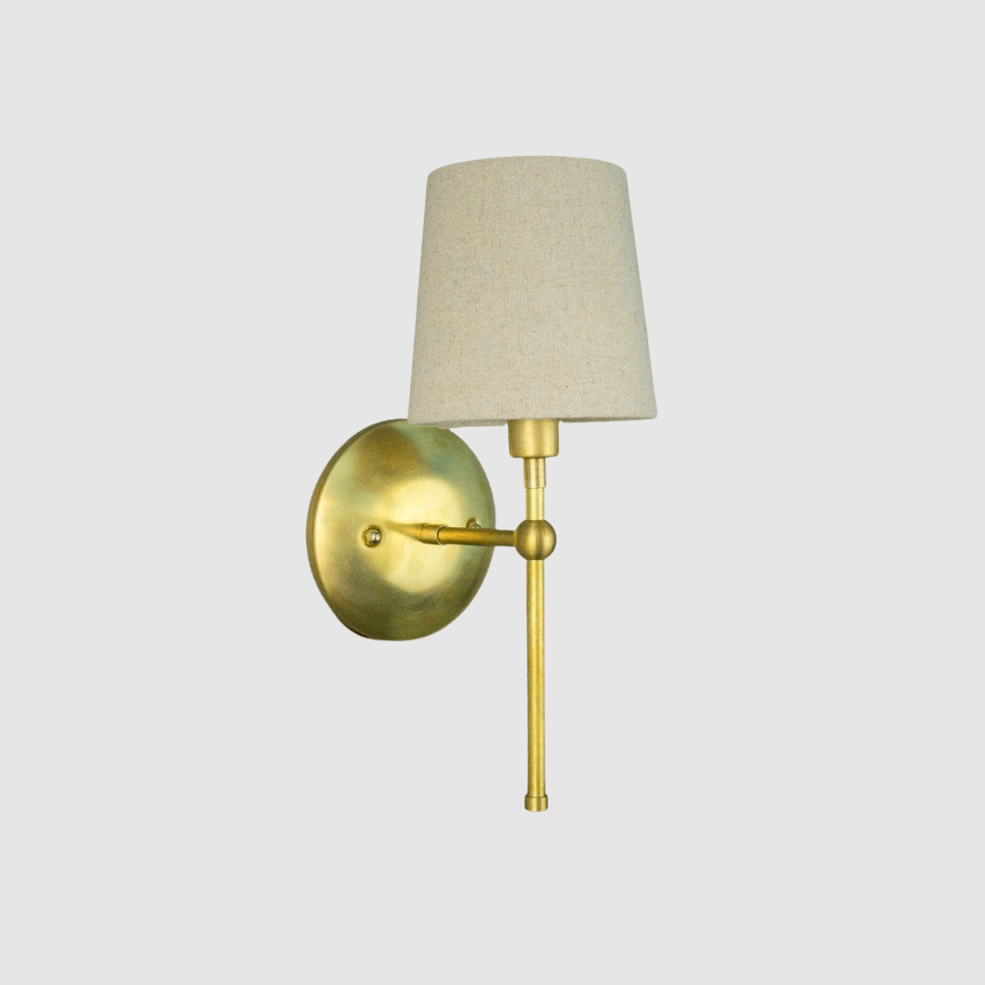 Traditional Linen Shade Wall Sconce