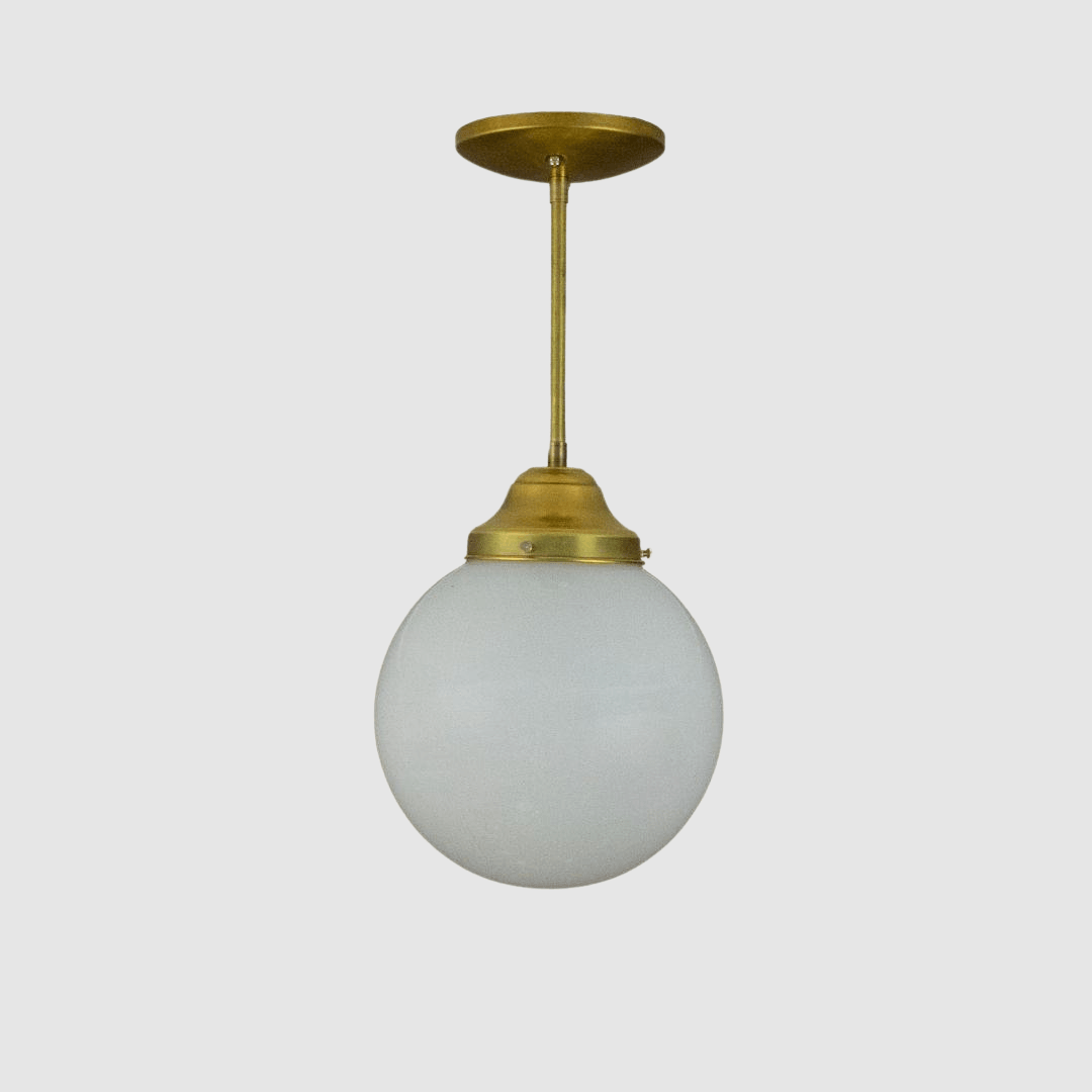 Large Glass Globe Light Fixture - Pepe & Carols